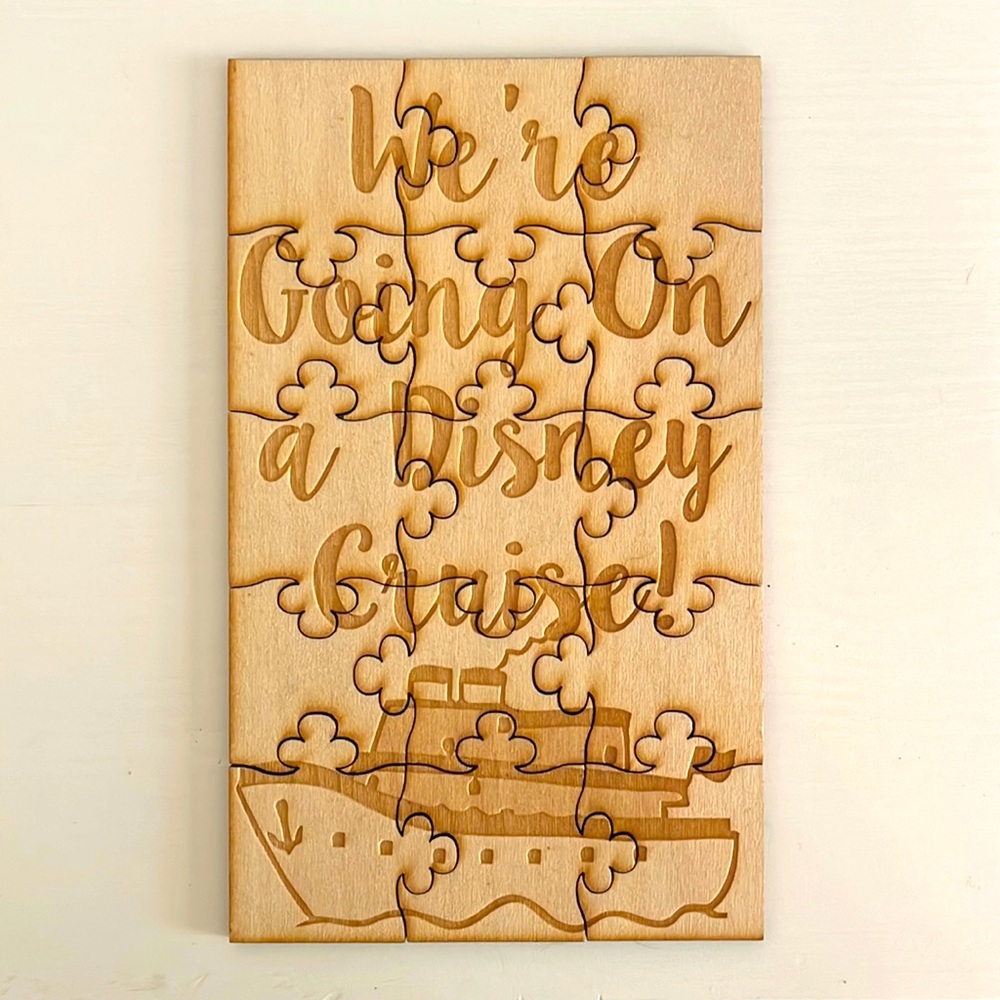 “We’re Going On a Disney Cruise!” Wood Puzzle 3.5” x 6”
